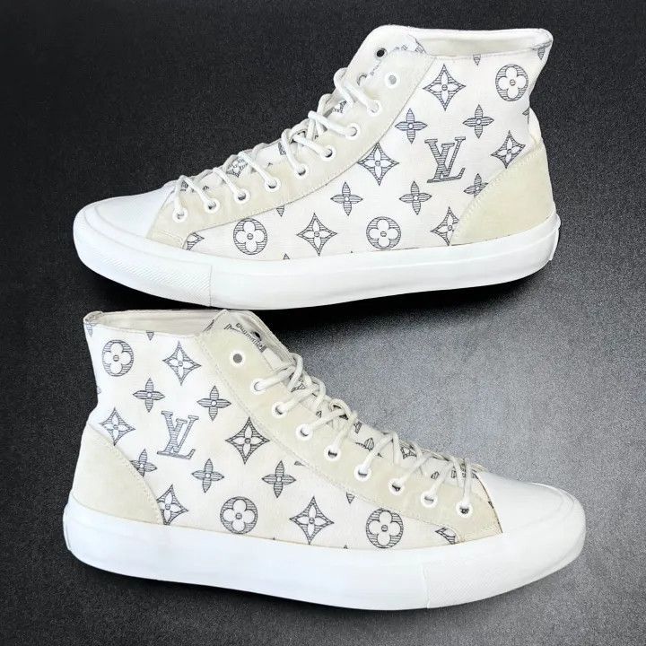 Louis Vuitton Louis Vuitton Monogram Canvas High-Top Sneakers -2508 Size US 8 / EU 41 - 4 Thumbnail