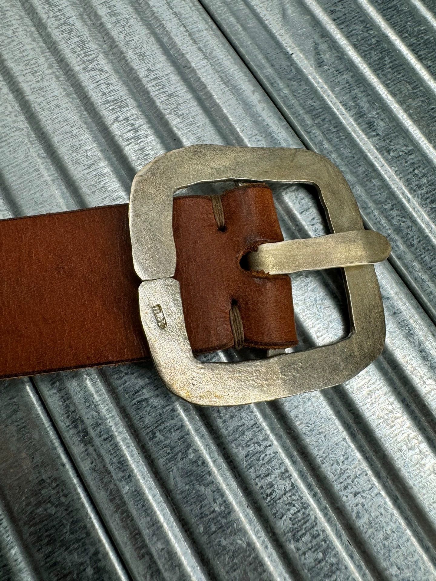 Ma+ maurizio amadei m.a+ silver cross belt RUST m new Size ONE SIZE - 4 Thumbnail