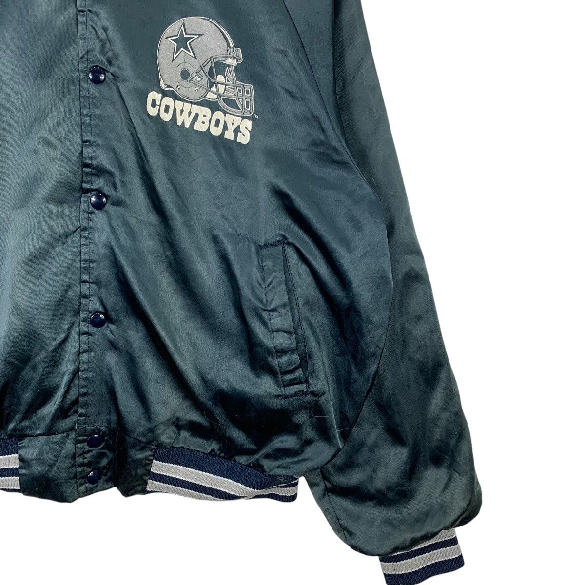 NFL Vintage DALLAS COWBOYS Chalk Line Made In Usa Varsity Jacket Size US L / EU 52-54 / 3 - 6 Thumbnail