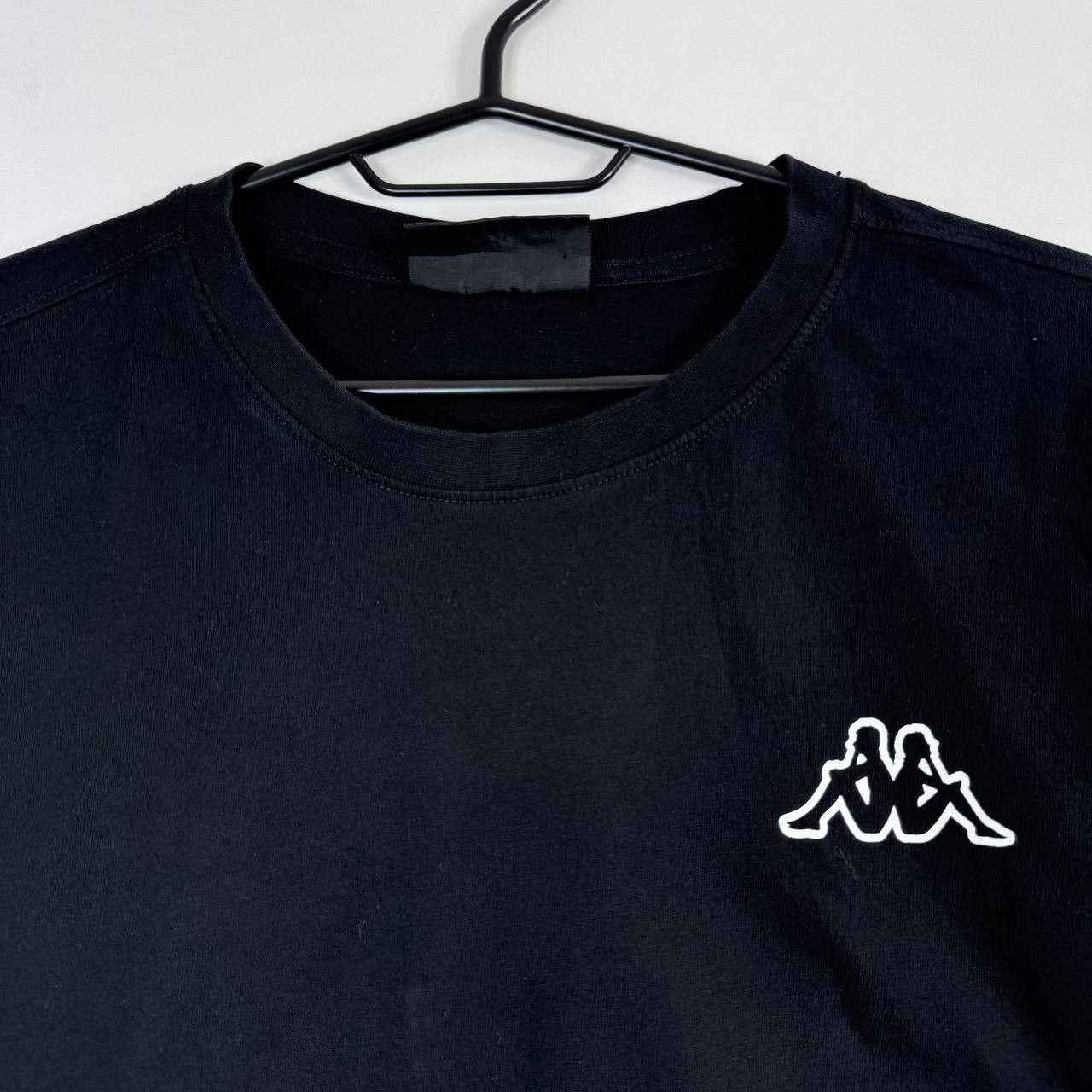 Kappa Kappa Womens Cropped T Shirt Black Logo Casual Top Size L Size L / US 10 / IT 46 - 4 Thumbnail