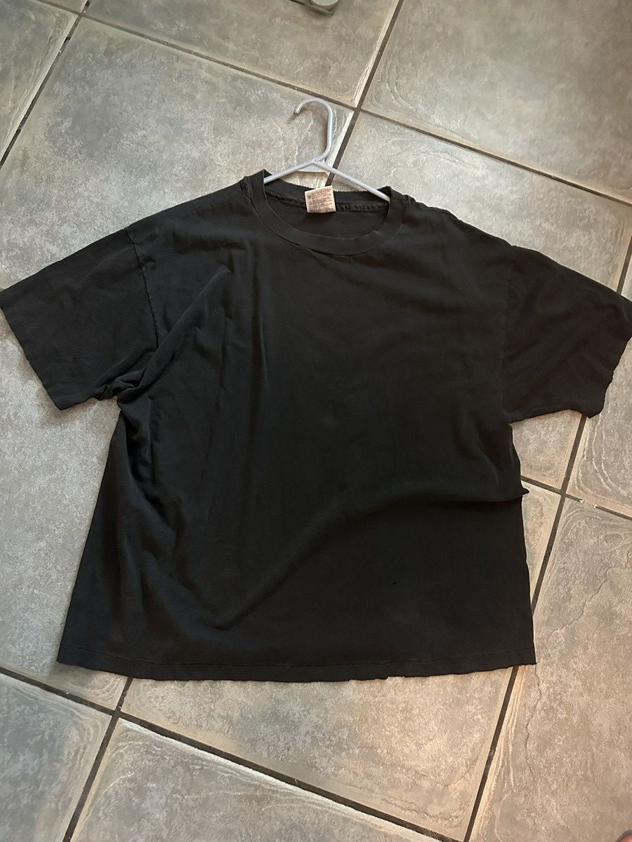 Vintage SINGLE STITCHED BLACK BLANK TEE - 1990S Size US L / EU 52-54 / 3 - 2 Thumbnail