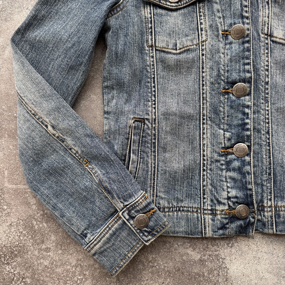 Hysteric Glamour Japanese Style Y2K Grunge Washed Denim Faux Fur Denim Jacket Size S / US 4 / IT 40 - 6 Thumbnail