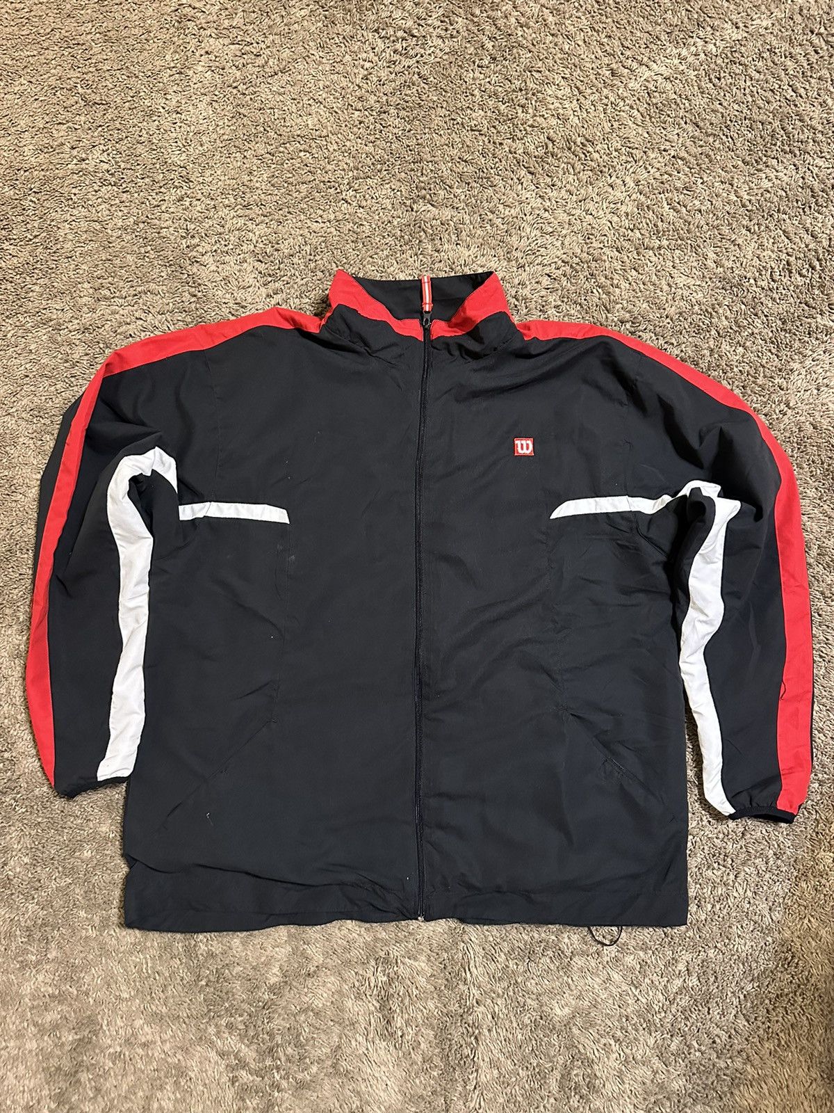 NBA × Vintage × Wilson Vintage Wilson Jordan windbreaker 90s jacket size XL Size US XL / EU 56 / 4 - 1 Thumbnail