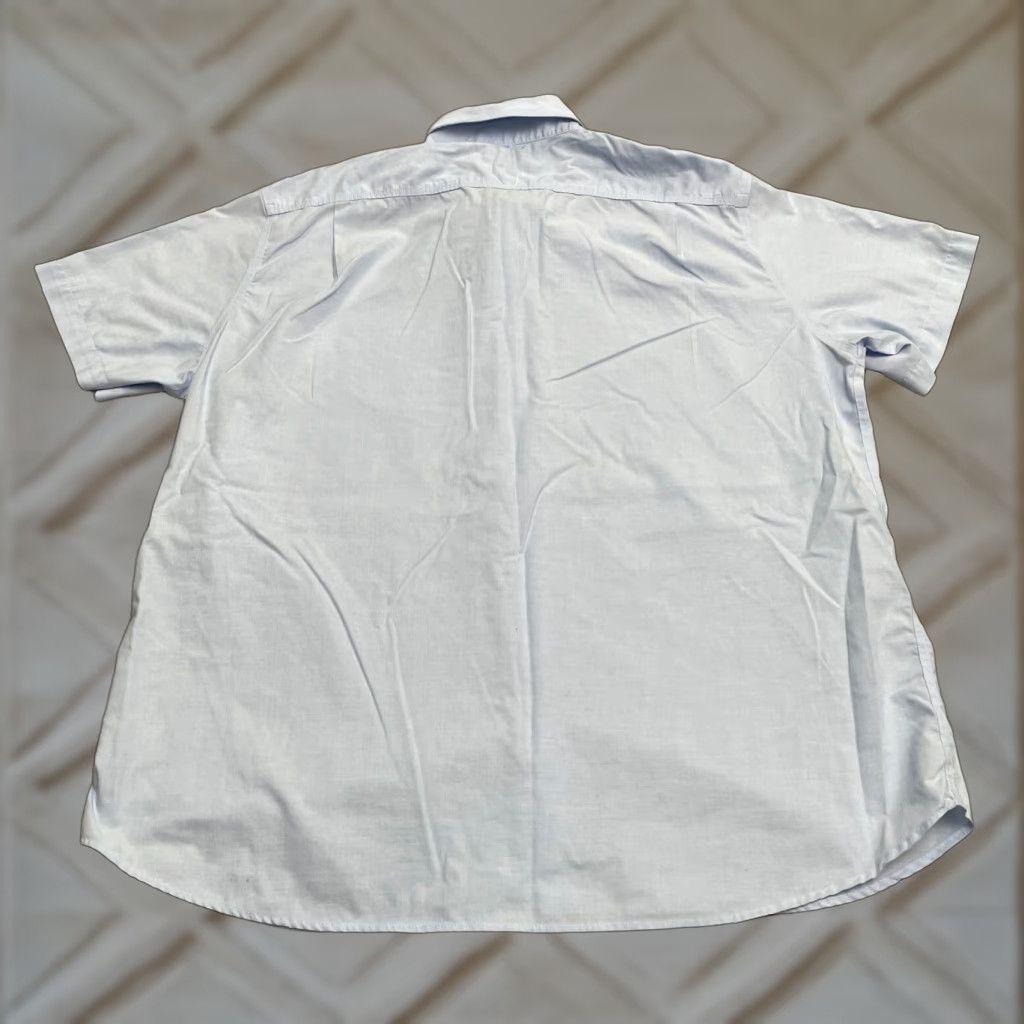 Vintage L.L. Bean Shirt Mens Large Blue Short Sleeve Pocket Work Cotton Traditional Fit Size US L / EU 52-54 / 3 - 1 Thumbnail
