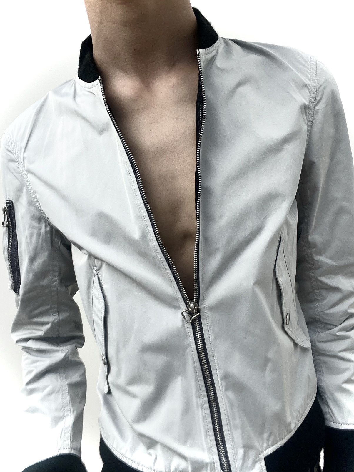 Helmut Lang Helmut Lang Grey Bomber Jacket Size US S / EU 44-46 / 1 - 2 Thumbnail