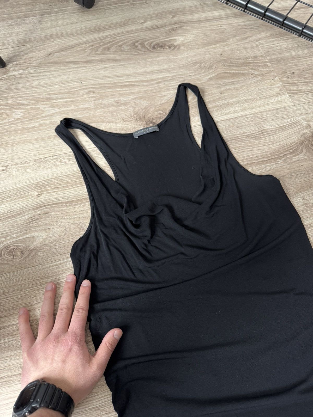 Alexander McQueen Alexander McQueen Black Viscose Tank Top Blouse Size M / US 6-8 / IT 42-44 - 5 Thumbnail