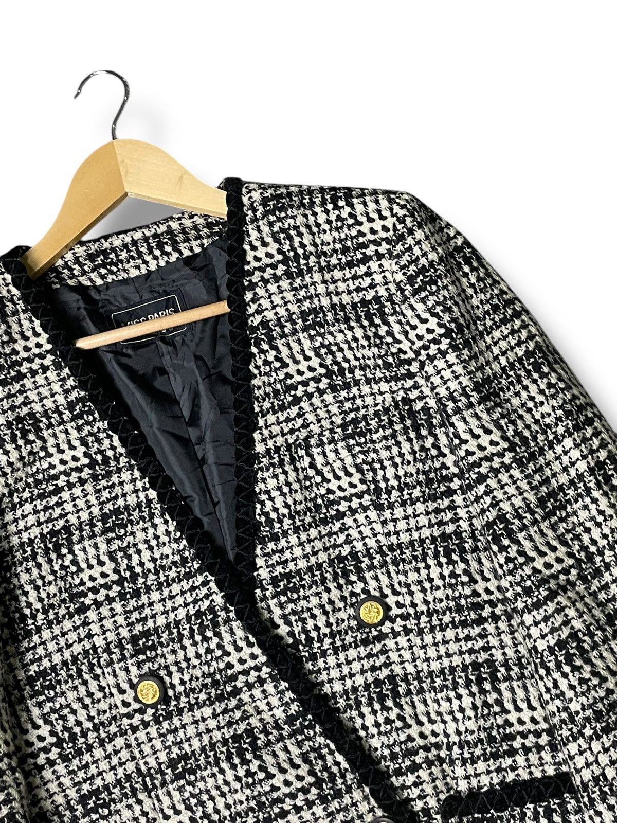 Japanese Brand × Vintage Miss Paris Brand Wool Tweed Fashion Jacket (66) Size XS / US 0-2 / IT 36-38 - 2 Thumbnail