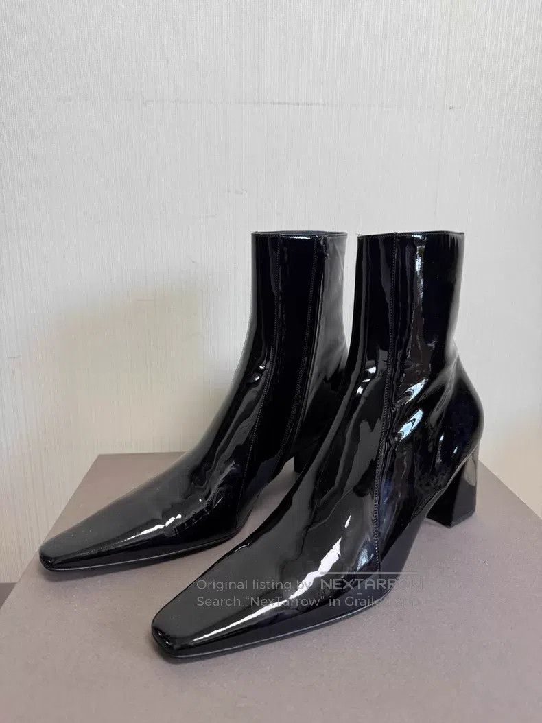 Saint Laurent Paris Saint Laurent Paris Rainer patent leather boots with point Size US 12 / EU 45 - 2 Thumbnail
