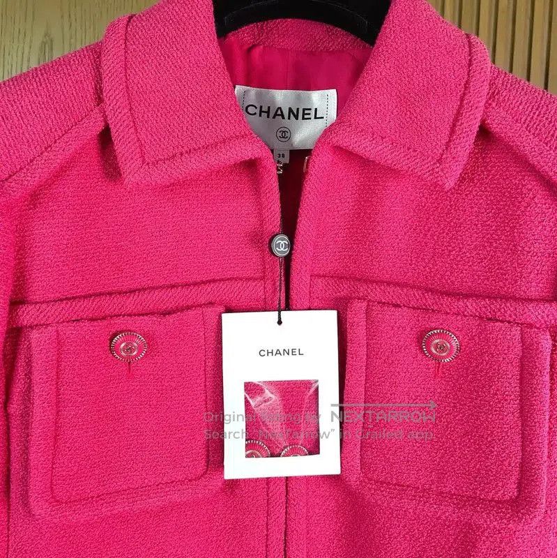 Chanel Chanel Pink Cotton Women's Jacket . Size M / US 6-8 / IT 42-44 - 6 Thumbnail