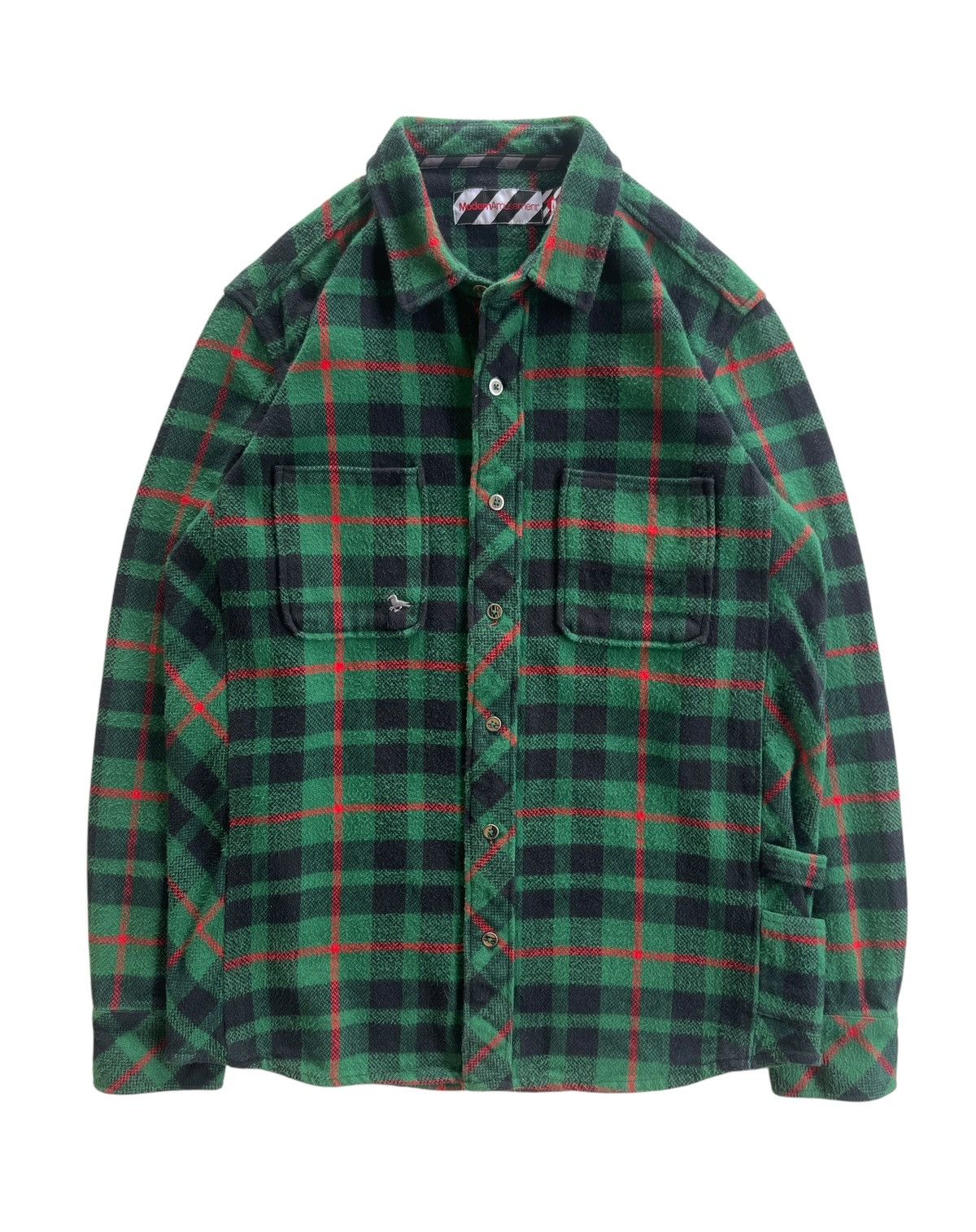 Modern Amusement Green Tartan Flannel Shirt Size US M / EU 48-50 / 2 - 1 Thumbnail