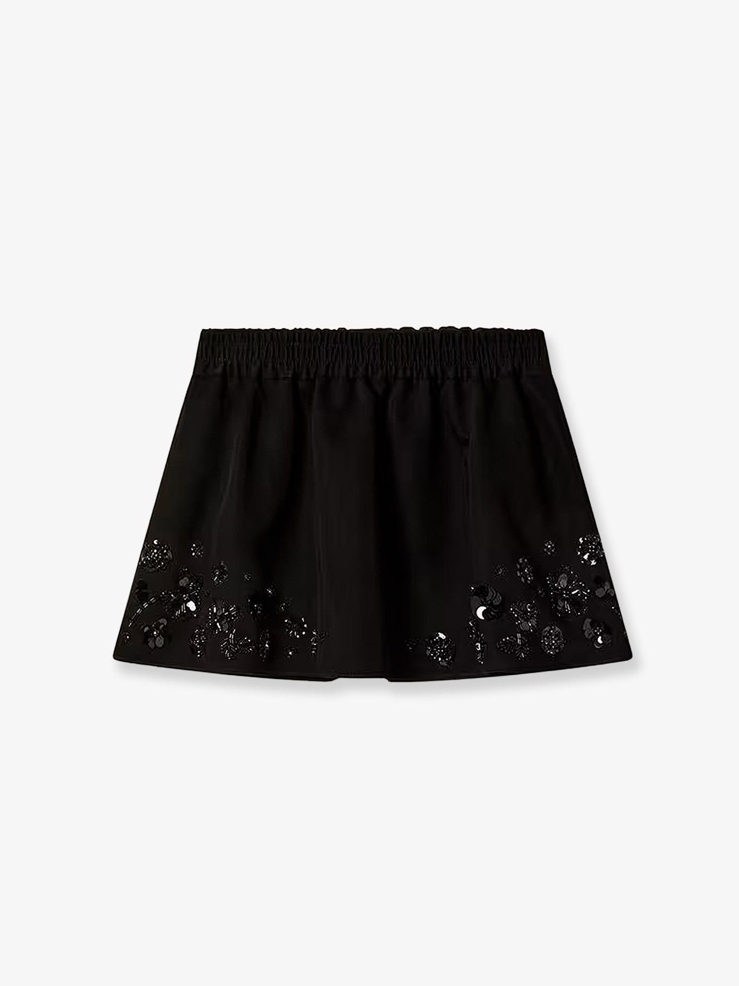 Golden Goose Cotton Blend Midi Skirt With Floral Sequin And Crystal Details Size 28" / US 6 / IT 42 - 1 Thumbnail