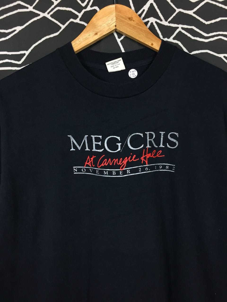 Band Tees × Vintage Vtg 80s Meg Christian & Cris Williamson Carnegie Hall Tee Size US M / EU 48-50 / 2 - 3 Thumbnail