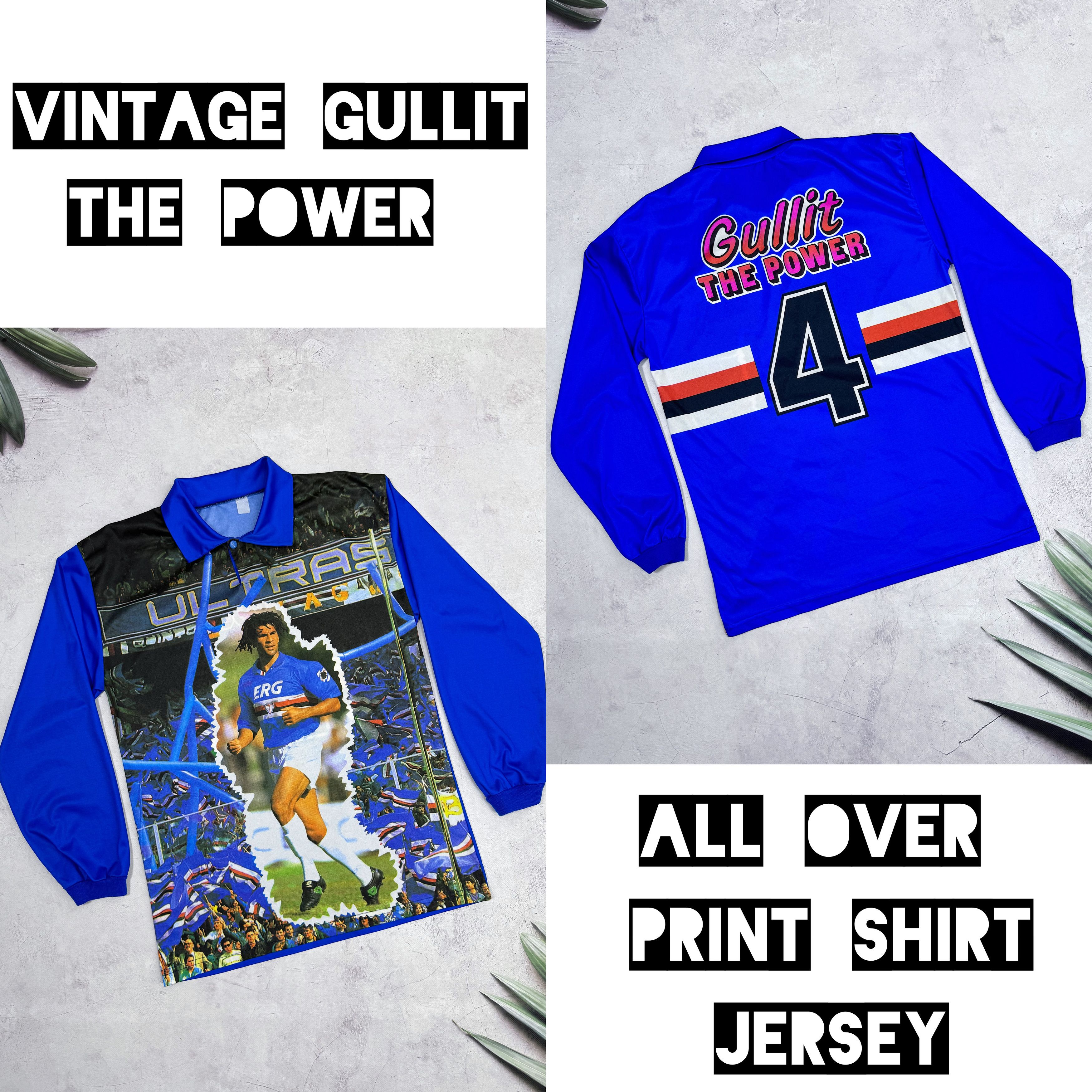 Vintage Vintage Gullit Jersey / Shirt The Power All Over Print Size US M / EU 48-50 / 2 - 2 Thumbnail
