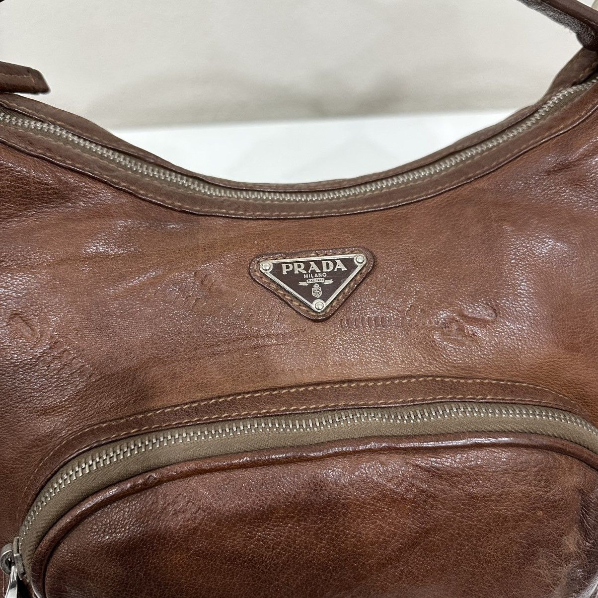 Prada ‼️LASTDROP‼️ PRADA WASHED BUFFALO BAULETTO SHOULDER HOBO BAG Size ONE SIZE - 5 Thumbnail