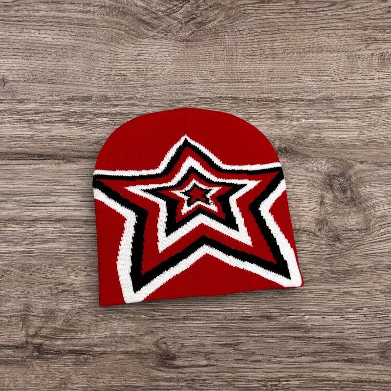 Other Y2K Opium Star Beanie | ALT Avantgarde Skater Red Hat Size ONE SIZE - 1 Preview