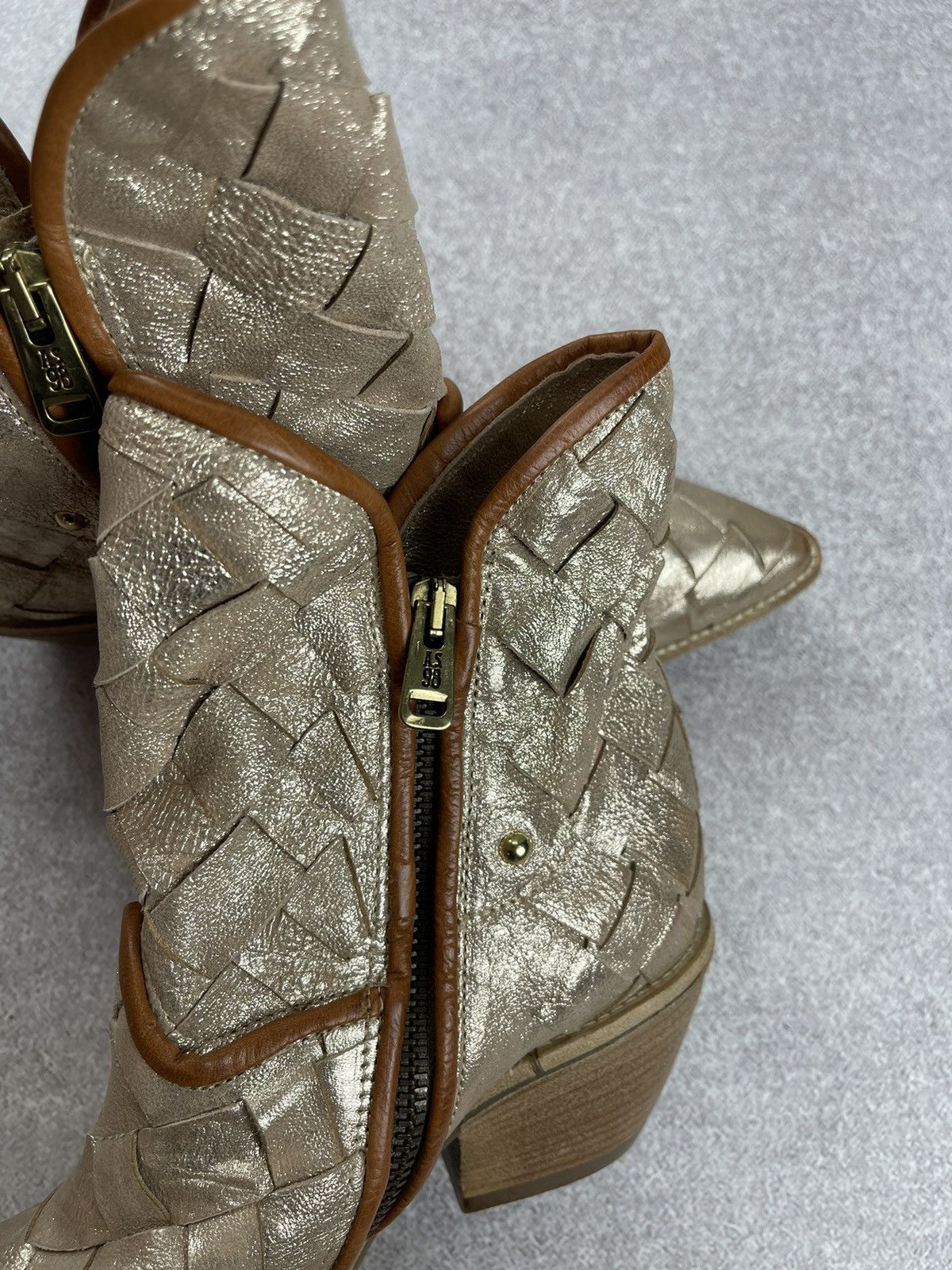 A.S.98 A.S. 98 Airstep Western Ancle Biker Boots Gold Size 38 Size US 8 / IT 38 - 8 Thumbnail