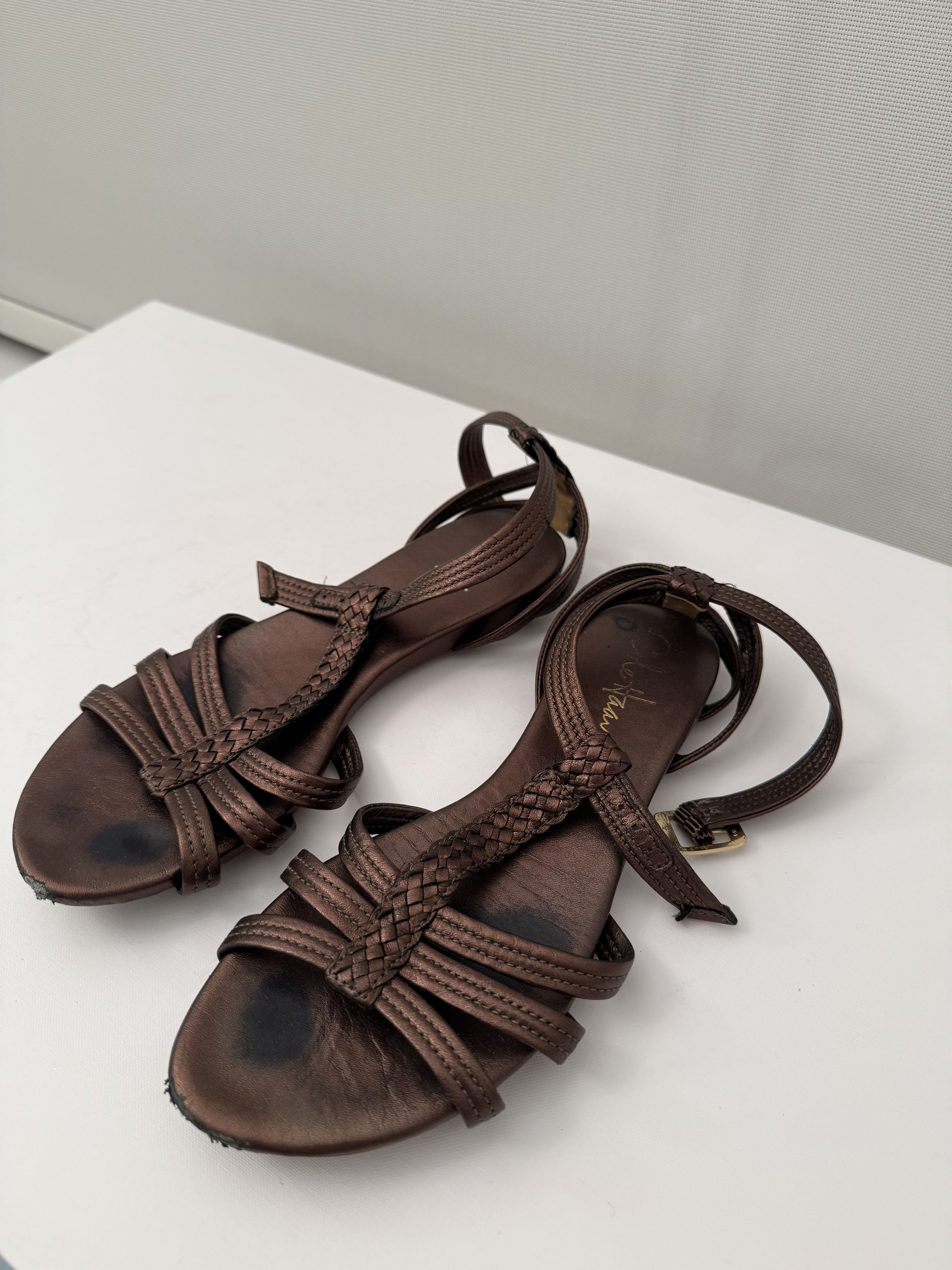 Cole Haan Bronze Braided Sandals Size US 7 / IT 37 - 2 Thumbnail