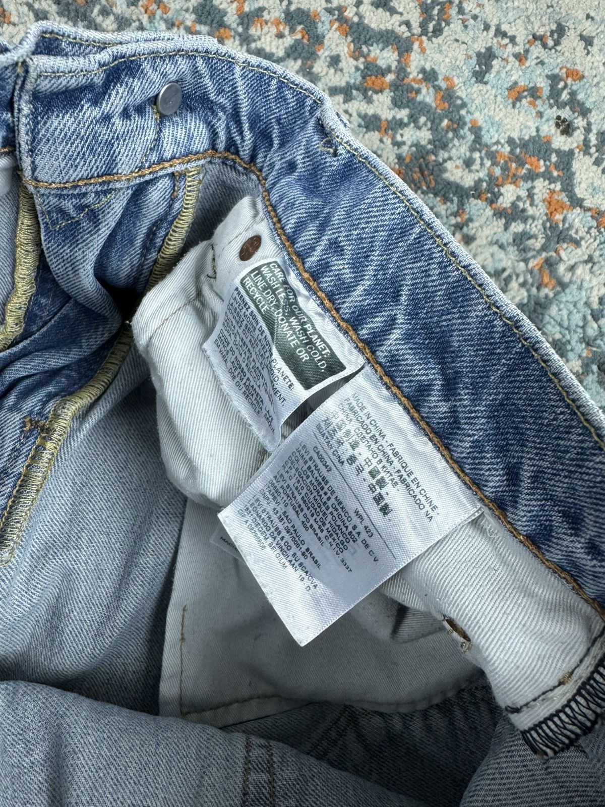 Levi's Vintage y2k Levis custom patchwork denim palm tree slim fit Size US 32 / EU 48 - 17 Thumbnail
