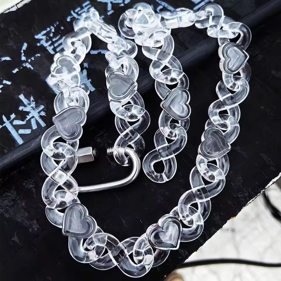 Jewelry Clear Infinity Love Chain Necklace Size ONE SIZE - 3 Thumbnail