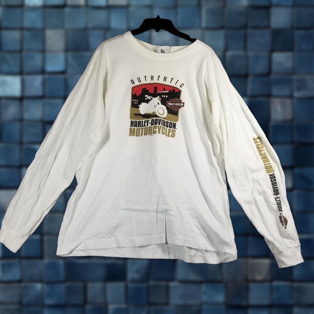 Harley Davidson Harley-Davidson Shirt Mens XL Long Sleeve Graphic Print Authentication Motorcycle City 2000s Biker Size US XL / EU 56 / 4 - 1 Thumbnail