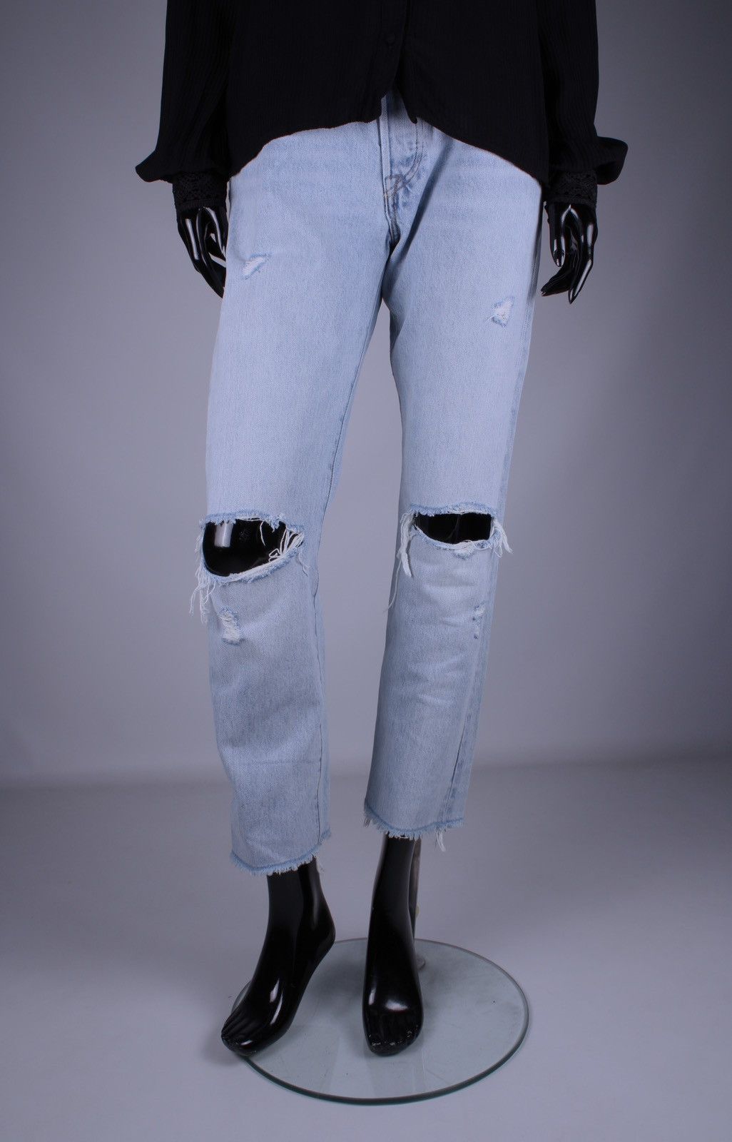 Levi's Women's Levi's 501 Selvedge Regular Straight Cropped Jeans Size 26" / US 2 / IT 38 - 2 Thumbnail