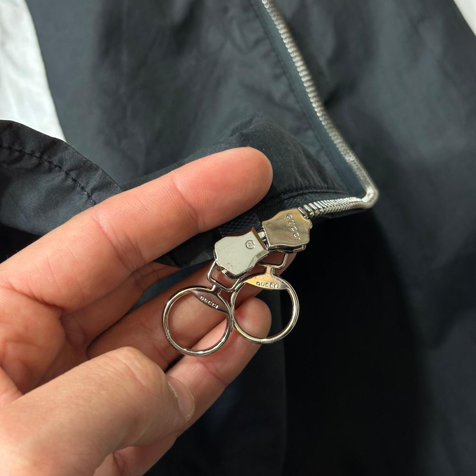 Gucci Gucci 2009 Grey Asymetrical Co-poly Biker Jacket - IT50 (M) Size US M / EU 48-50 / 2 - 5 Thumbnail