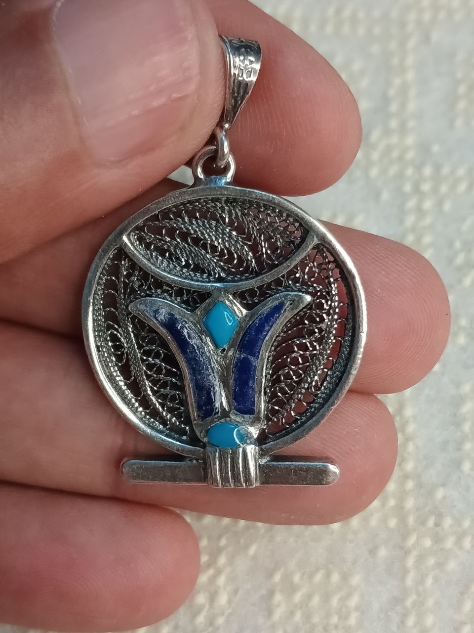 Sterling Silver 925 Sterling Silver Lotus Flower Necklace pendant Size ONE SIZE - 4 Thumbnail