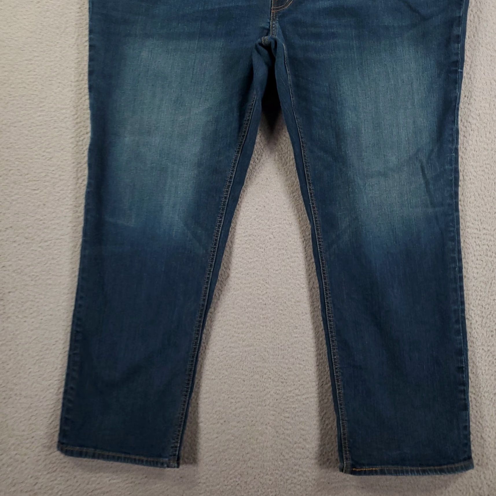 Levi's Levi's Jeans 541 Slim Straight 52x32 Blue Denim Stretch 5-Pocket Logo Zipper Button Men Big & Tall Size US 36 / EU 52 - 2 Thumbnail
