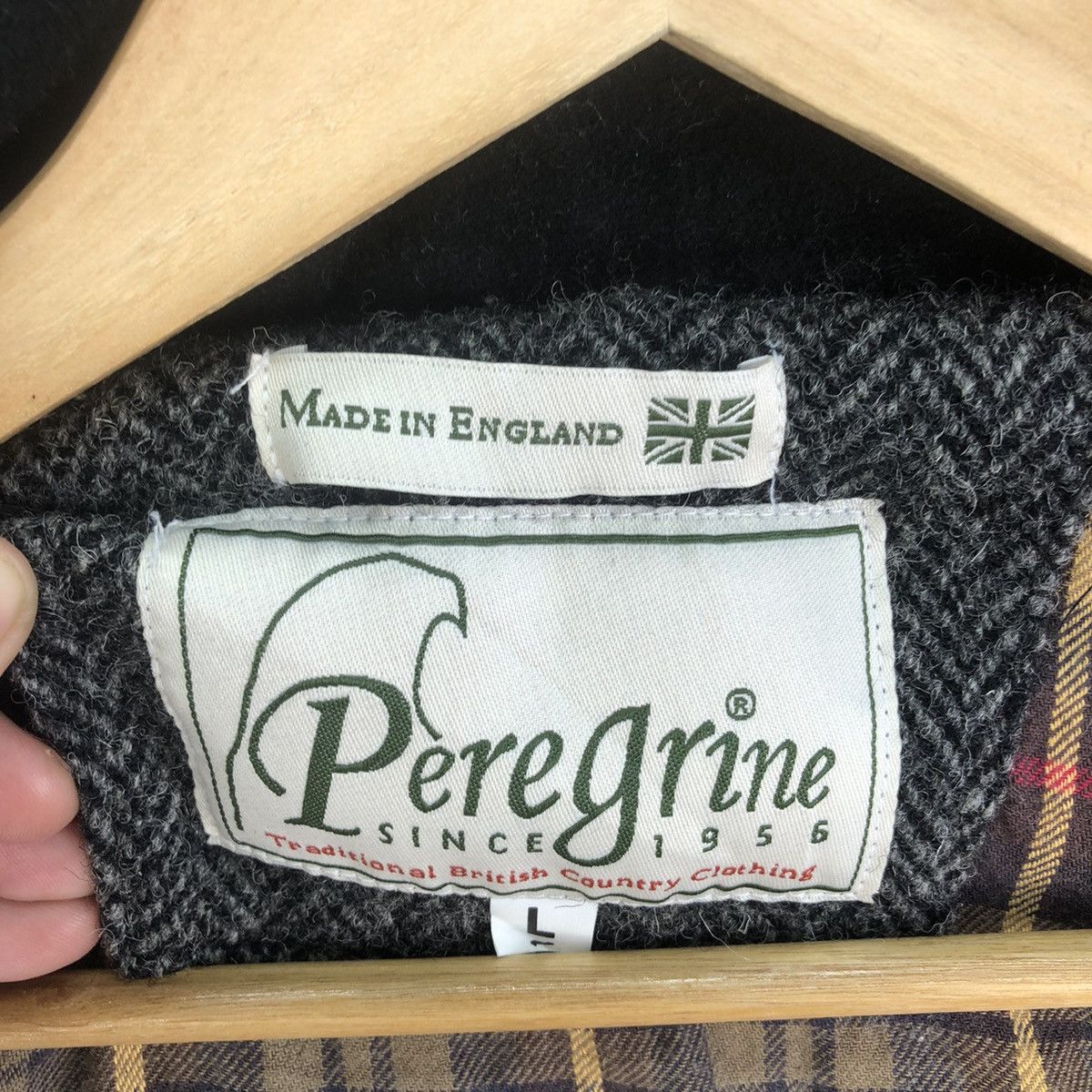 Harris Tweed Peregrine Made In England Herringbone Wool Padded Vest Size US L / EU 52-54 / 3 - 15 Thumbnail