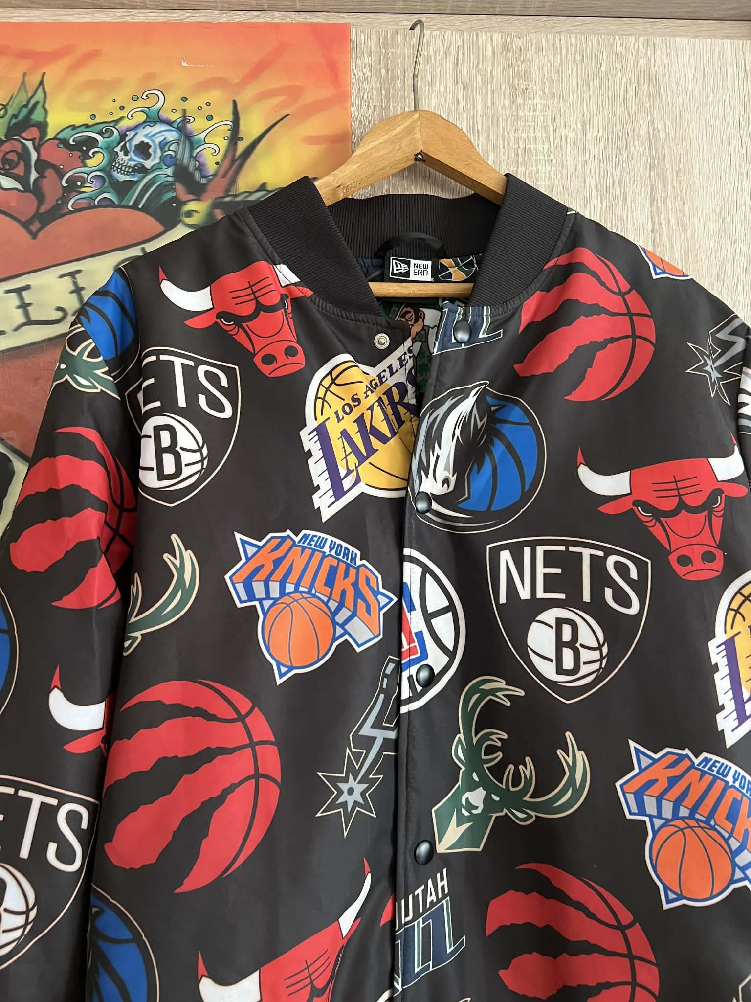 NBA NBA New Era Bomber jacket Y2k 🔥💥 Size US L / EU 52-54 / 3 - 5 Thumbnail