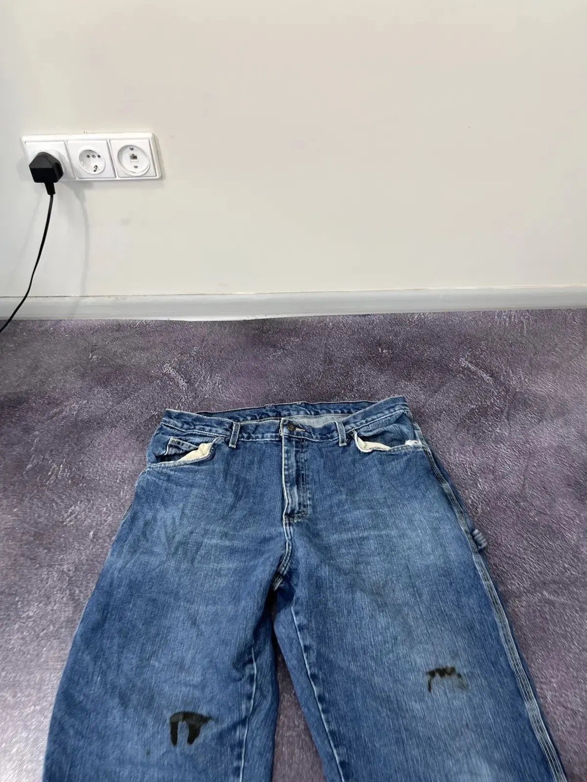 Dickies × Vintage Vintage Dickies Blue Work Denim Hype Baggy Jeans Size US 36 / EU 52 - 8 Thumbnail