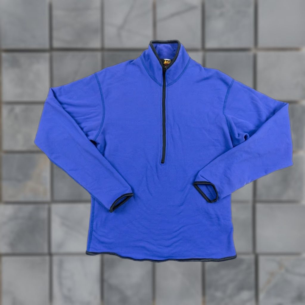 Vintage VINTAGE REI Sweater Shirt Mens Large Blue 1/2 Zip Fleece Pullover Outdoor Winter 90s Mens Size US L / EU 52-54 / 3 - 1 Thumbnail