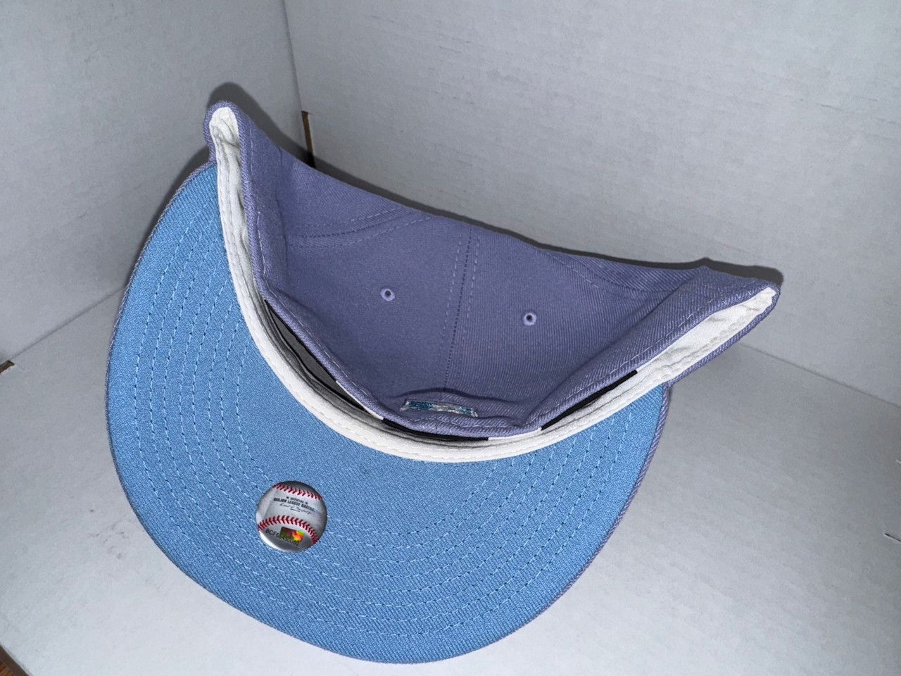 New Era ATL Braves Fitted, Violet (Size 7 1/2) Size ONE SIZE - 4 Thumbnail