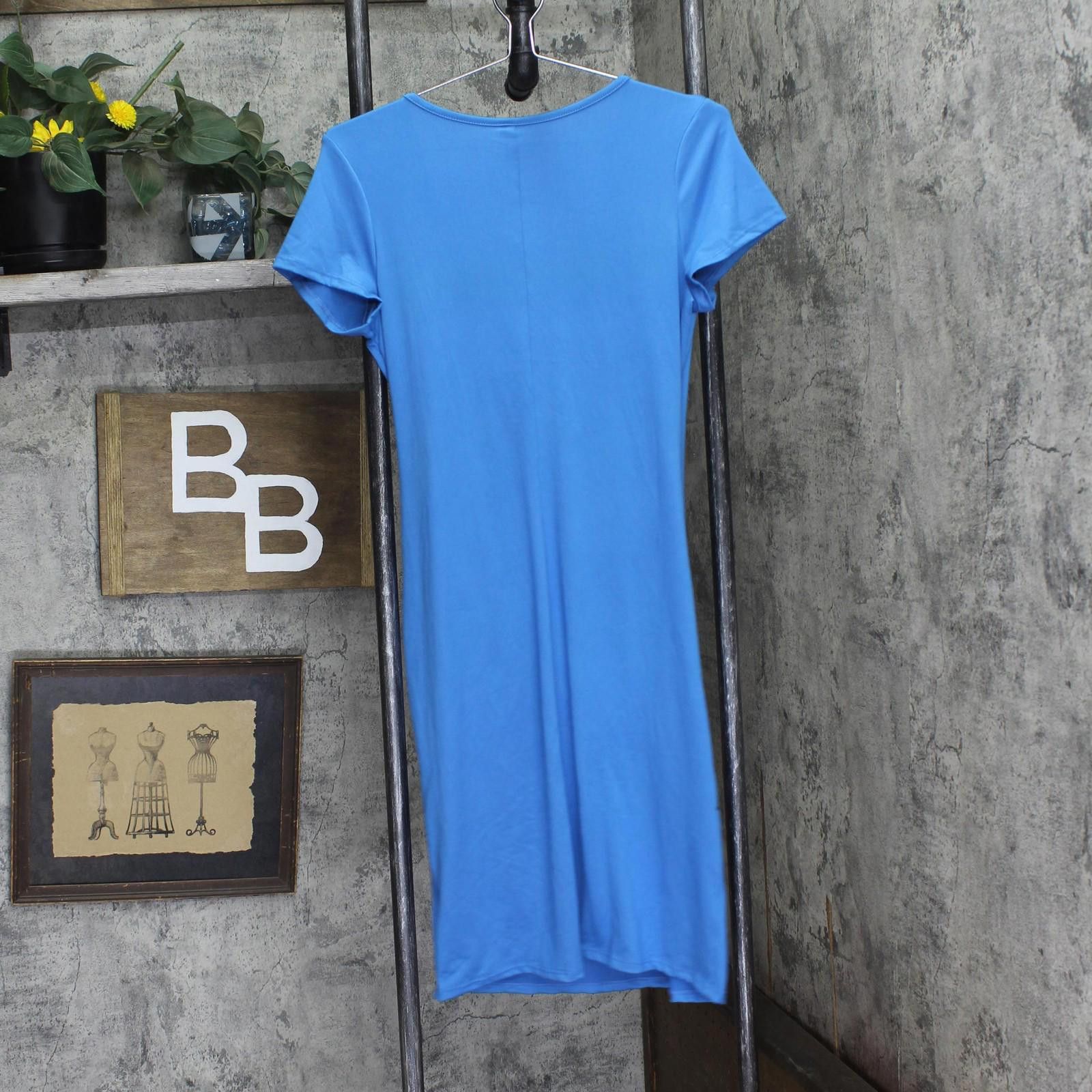 Other Nwt 24seven Comfort Apparel Knit Faux Wrap Dress Blue M Size M / US 6-8 / IT 42-44 - 2 Thumbnail