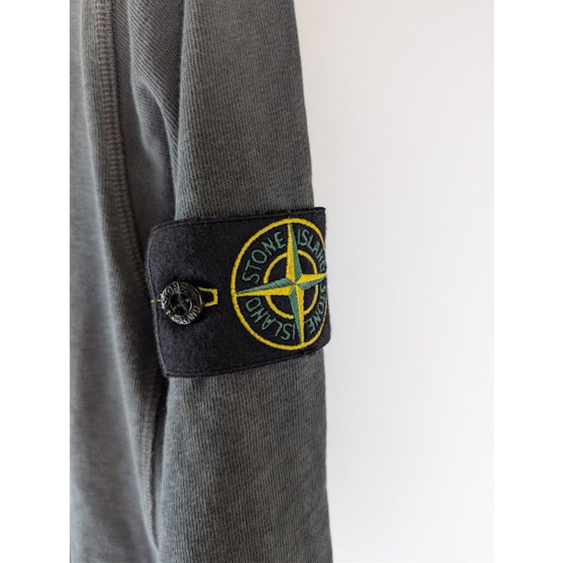 Stone Island o1rshd1 Malfile Cotton Fleece Zip Up Hoodie in Dark Grey Size US S / EU 44-46 / 1 - 6 Thumbnail