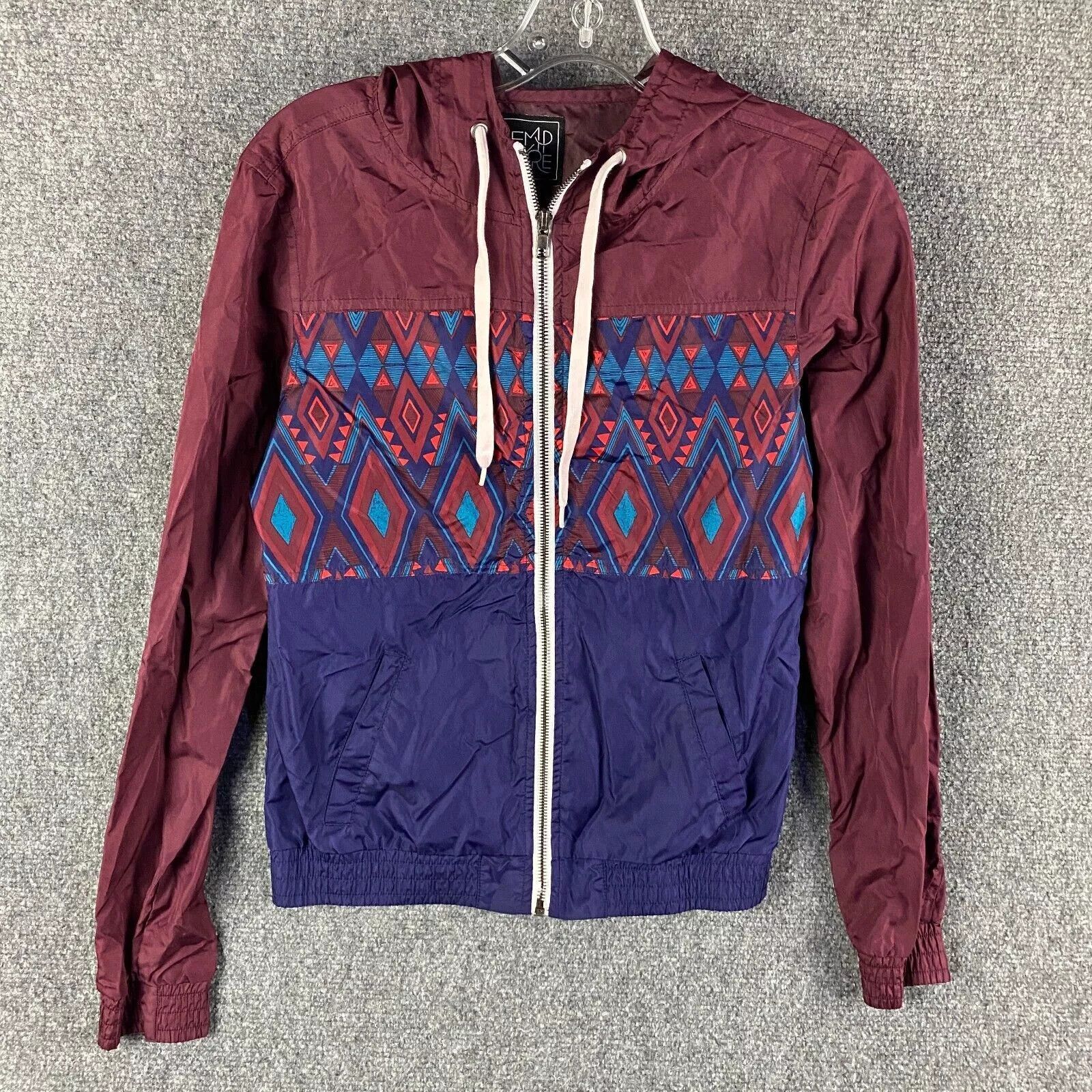 Empyre Empyre Windbreaker Jacket Women's Small Hooded Full Zip Size S / US 4 / IT 40 - 1 Thumbnail