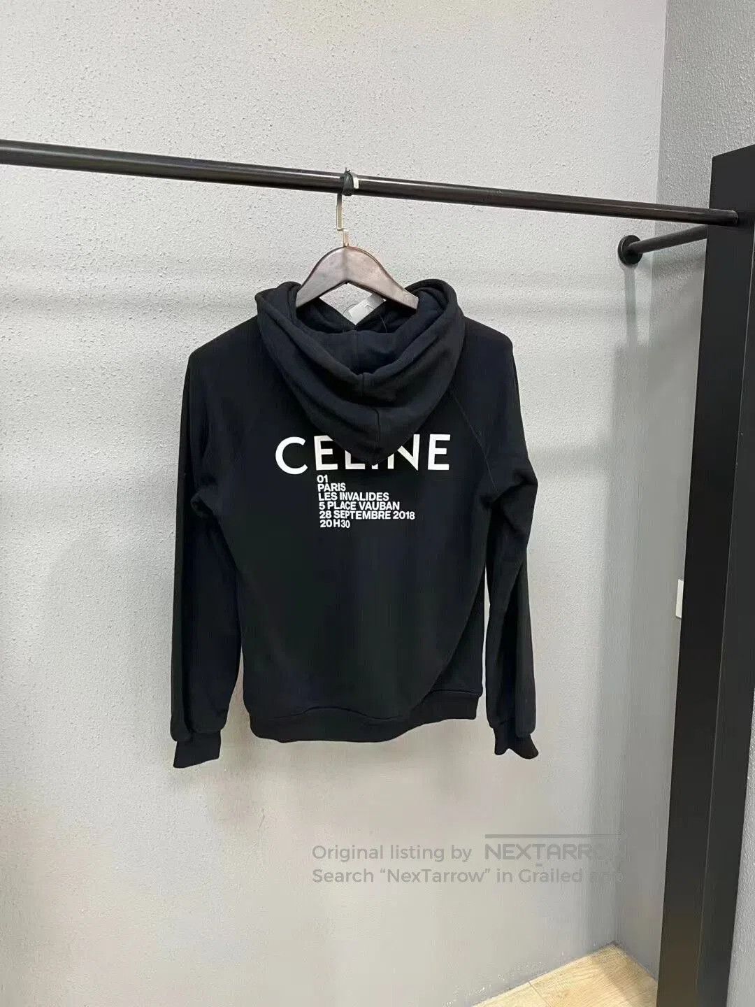Celine celine logo hoodie in size large. Size L / US 10 / IT 46 - 1 Thumbnail