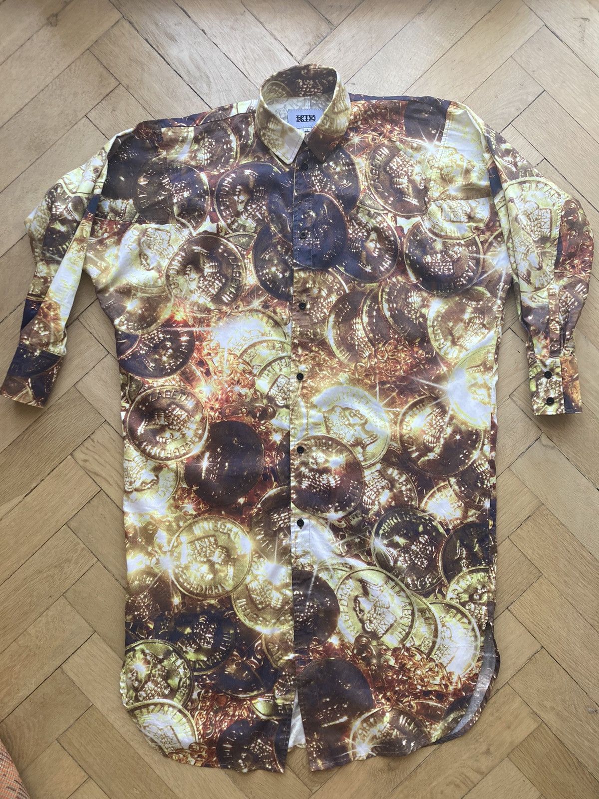 image of Kokon To Zai x Ktz Long Coins Shirt New in Brown, Men's (Size Small)