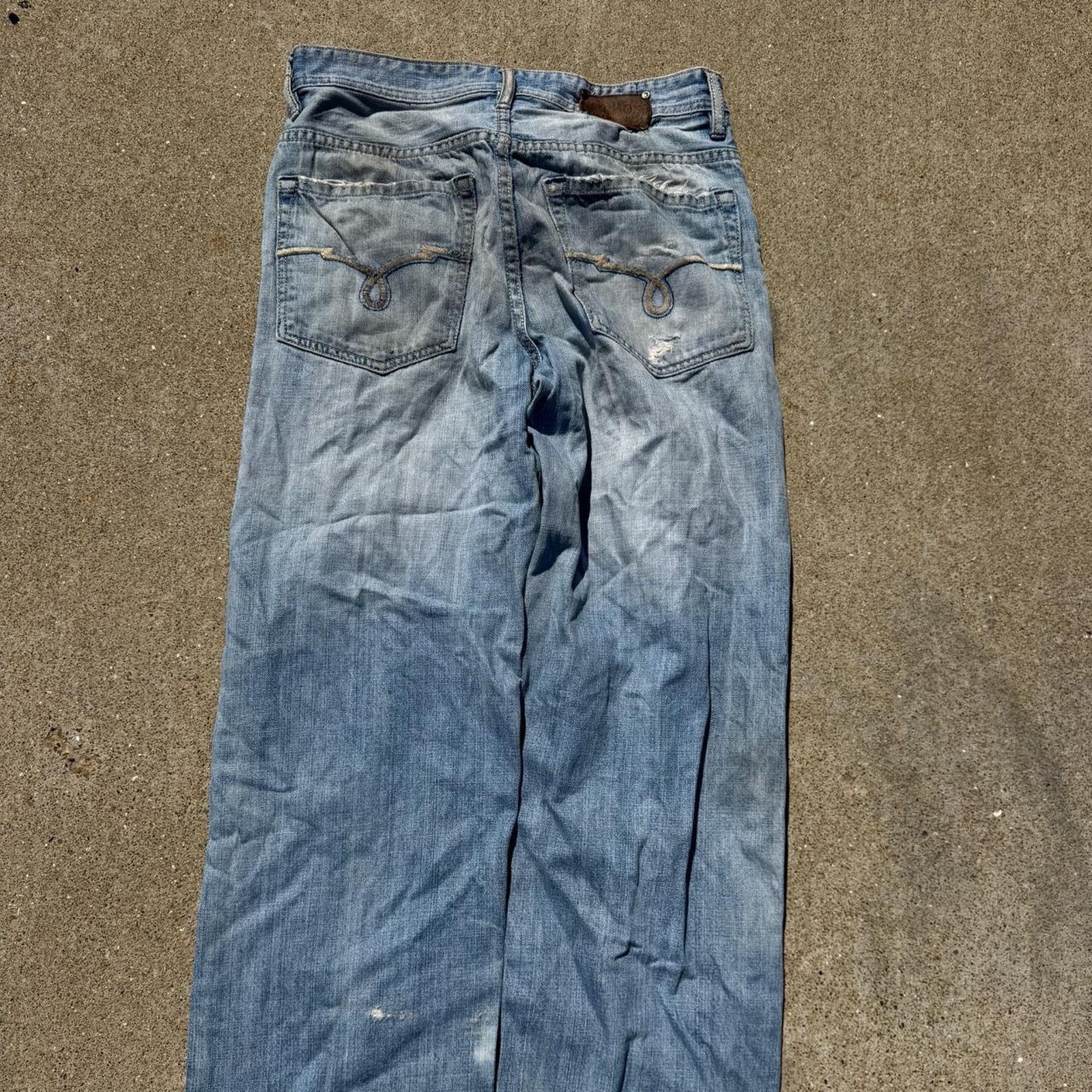 Ecko Unltd. Y2K Embroidered Ecko Distressed Jeans 32x32 Size US 32 / EU 48 - 2 Thumbnail