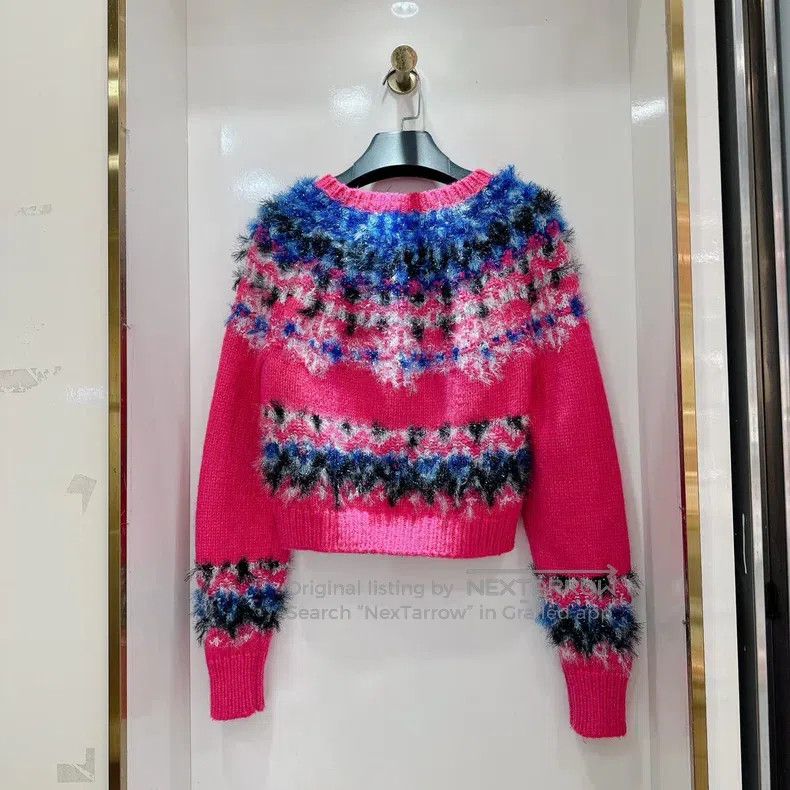 Chanel Chanel 21 Autumn and Winter Pink Shiny Knitted Pullover Sw Size XS / US 0-2 / IT 36-38 - 1 Thumbnail