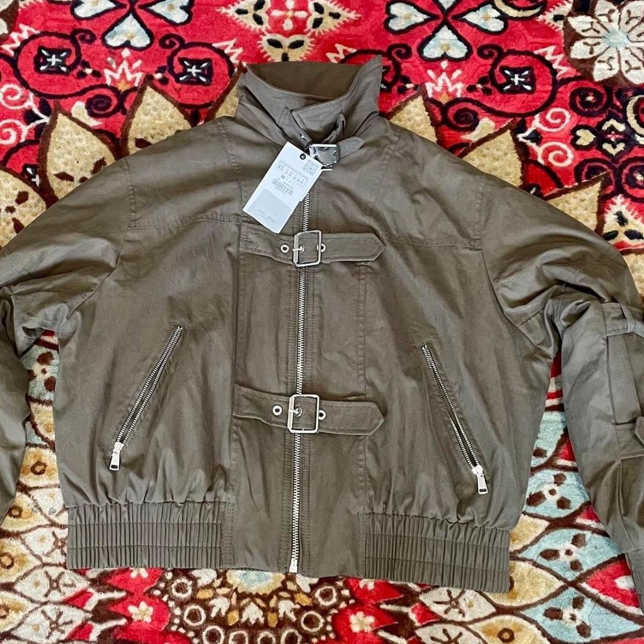Zara Zara ZW Collection Heavy Utility Buckle Bomber Jacket Size XS / US 0-2 / IT 36-38 - 3 Thumbnail