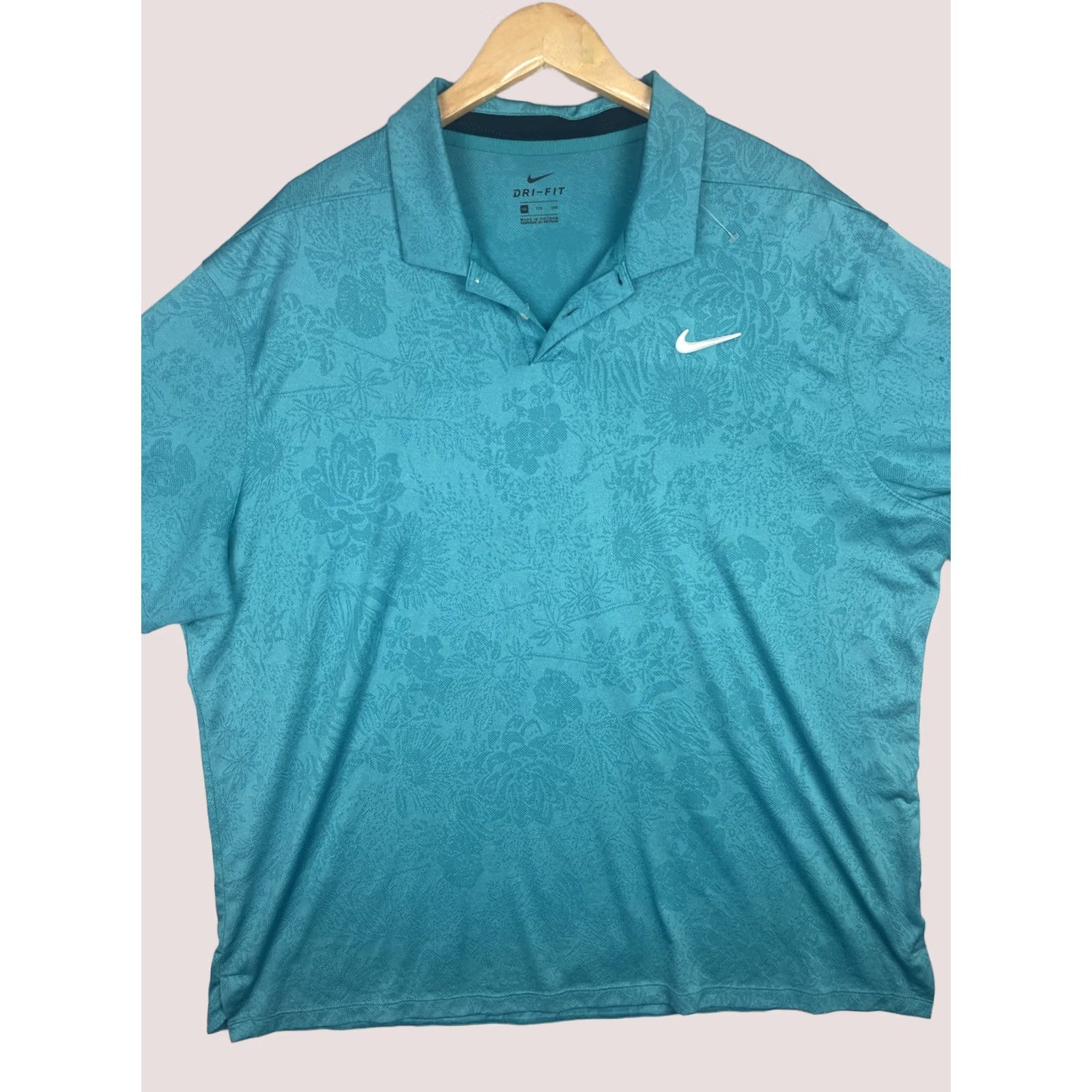 Nike Nike Polo Shirt Mens 2XL Blue Floral Print Jacquard Vapor Dri-Fit AV4176-309 Size US XXL / EU 58 / 5 - 1 Thumbnail