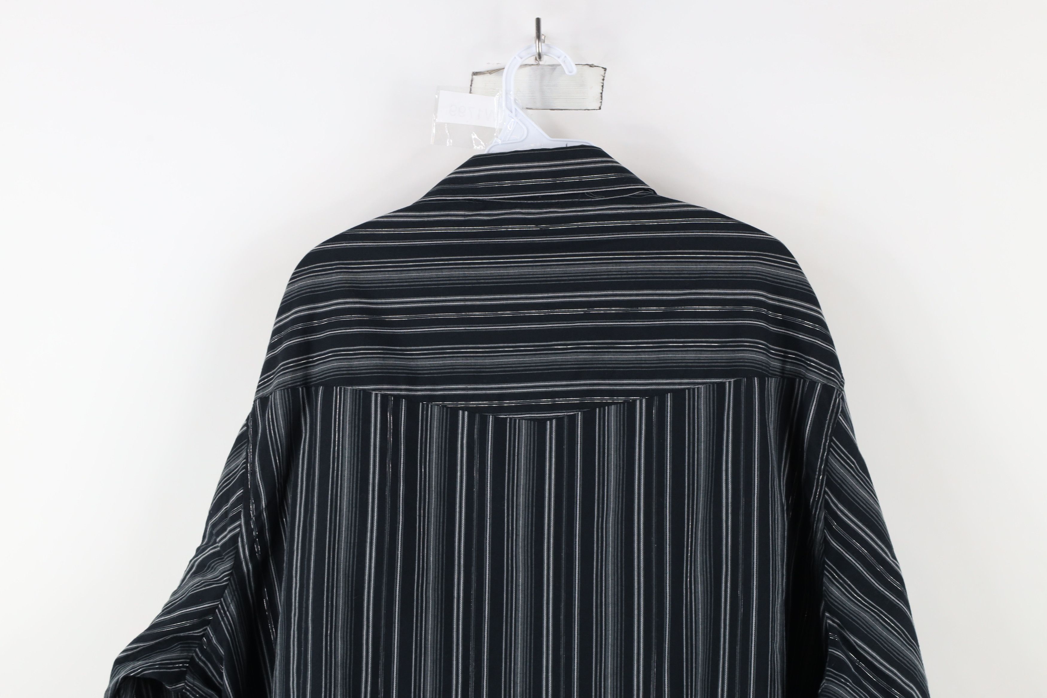 Vintage × Wrangler Vintage 90s Wrangler Metallic Striped Snap Button Shirt Size US XXL / EU 58 / 5 - 10 Thumbnail