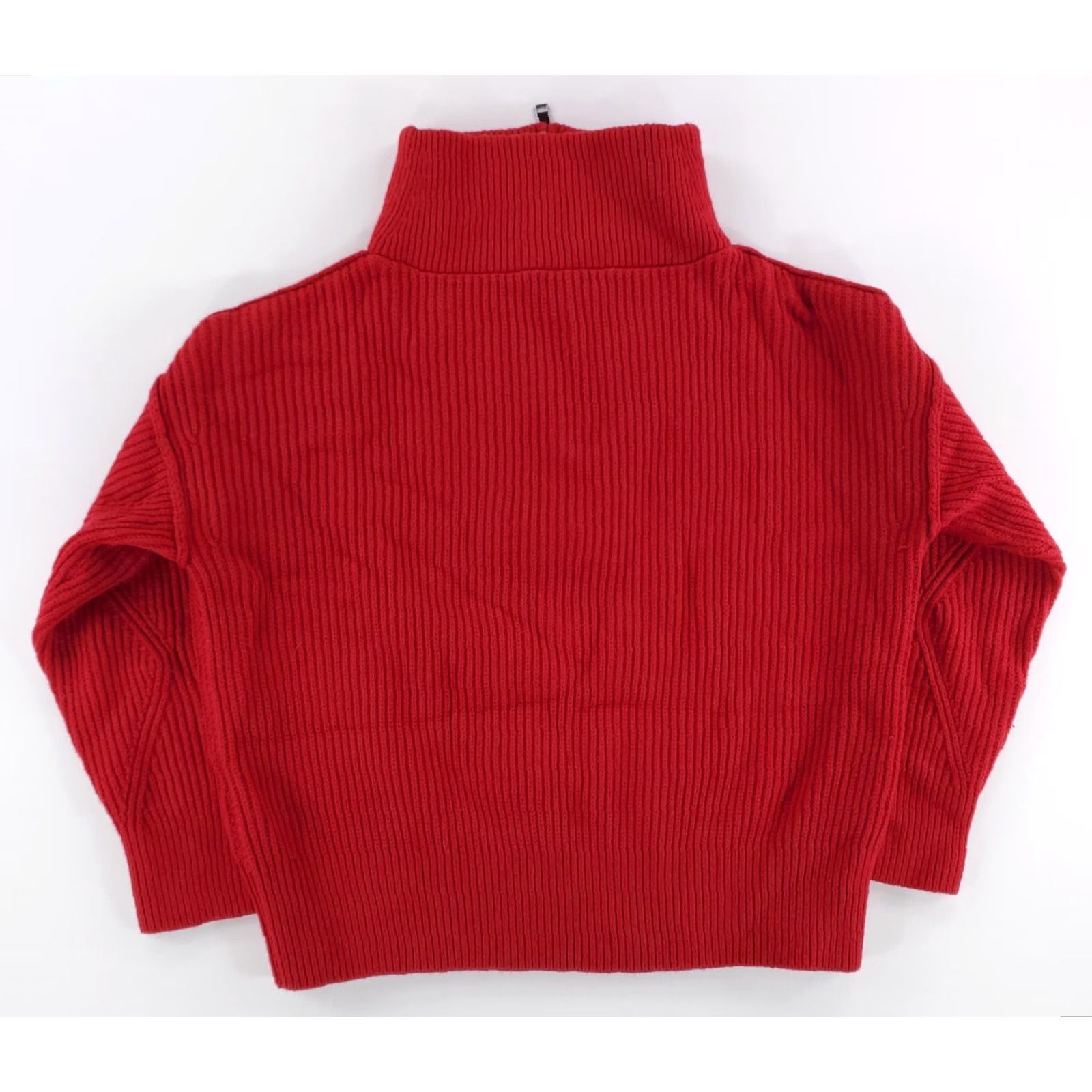 Banana Republic Banana Republic Sweater 1/4 Zip Red Ribbed Blend Long Sleeve Mens L Size US L / EU 52-54 / 3 - 5 Thumbnail