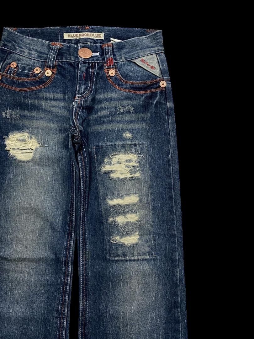 Vintage Vintage 90s Blue Moon Blue Mudwash Patchwork Distressed Size US 28 / EU 44 - 5 Thumbnail