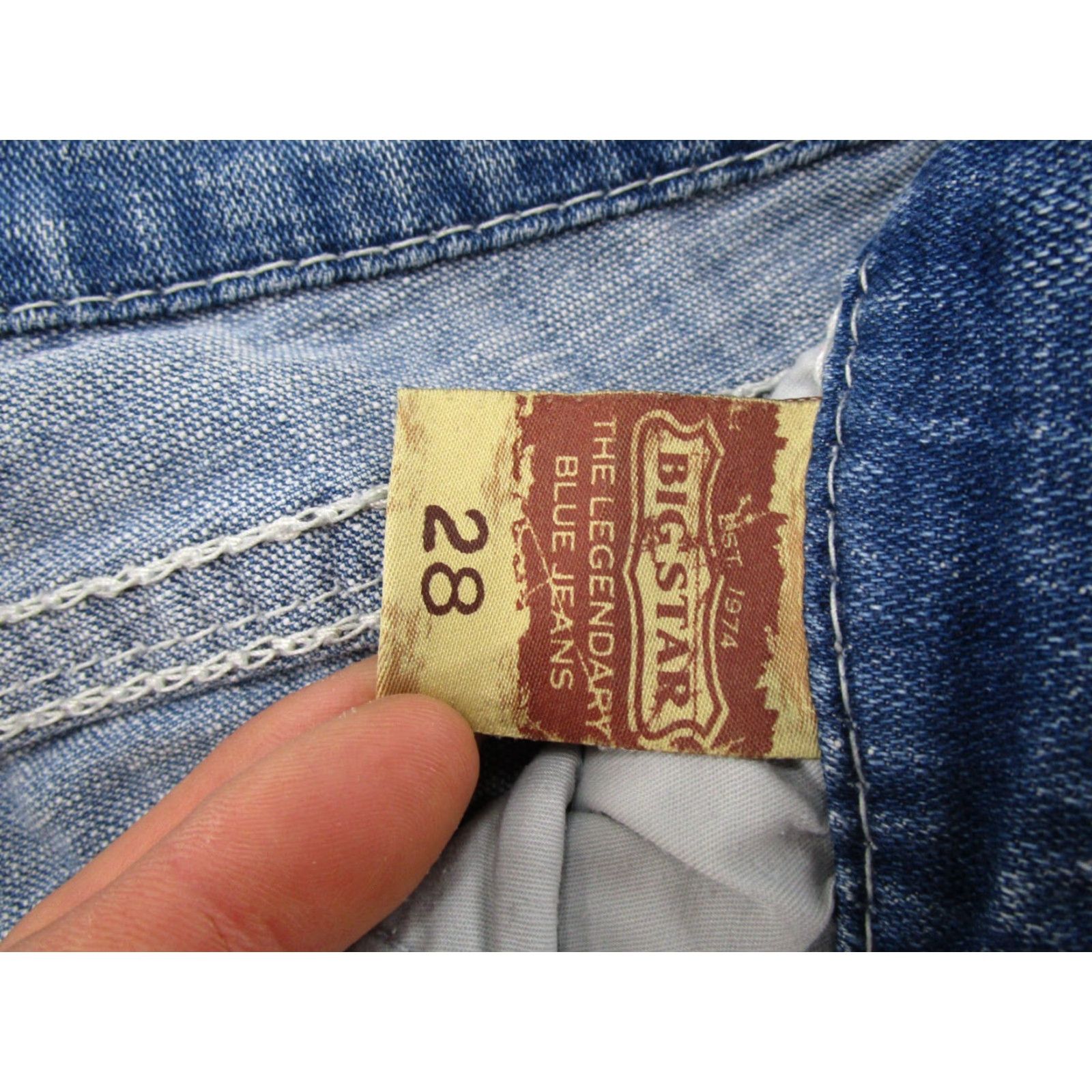 Vintage BIG STAR Liv Capri Jeans Womens Size 28 Blue Denim 5-Pocket Design Regular Rise Stars Vintage: No Size 28" / US 6 / IT 42 - 5 Thumbnail
