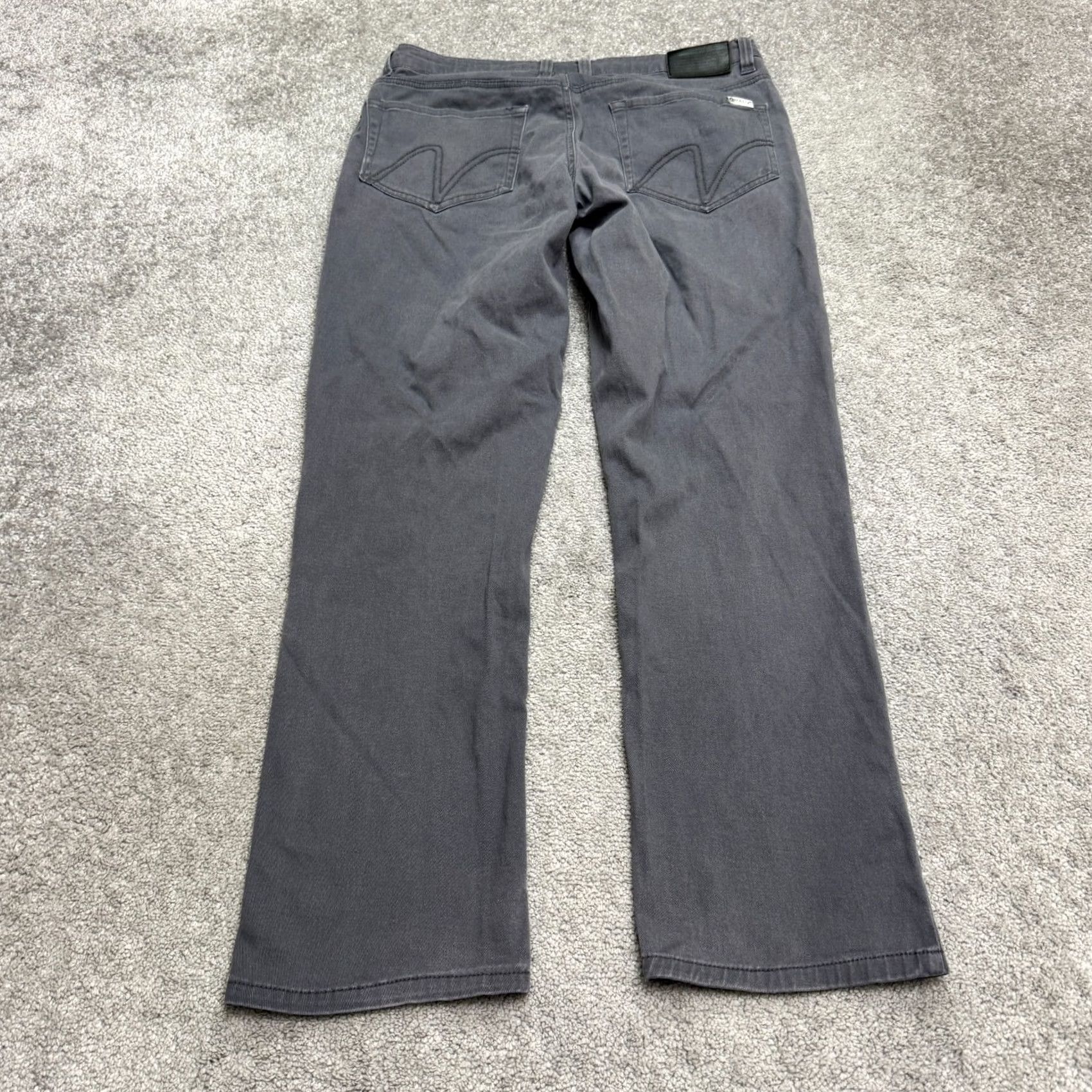 Vintage Matix Gripper Slim Fit Chino Pants Mens 34x32 Gray Cotton Stretch Straight Leg 5-Pocket Style Regular Tailored Everyday Casual Workwear Mens Size US 34 / EU 50 - 2 Thumbnail