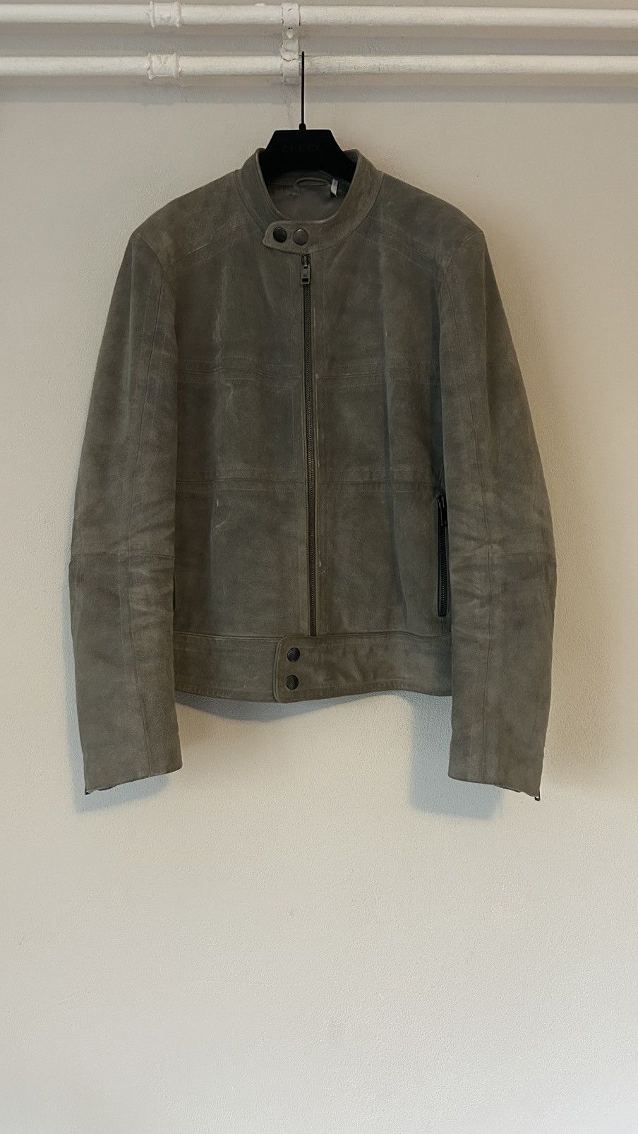 Gucci Gucci Tom Ford Era Suede Biker Jacket in Gray Size US L / EU 52-54 / 3 - 3 Thumbnail