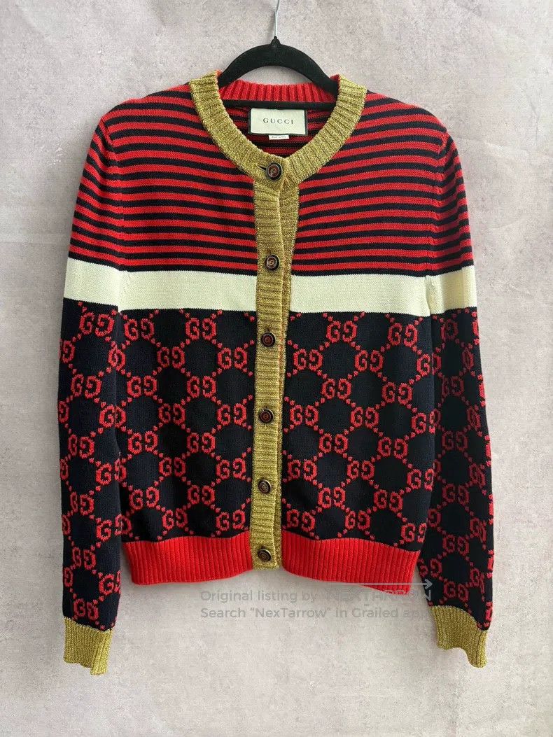 Gucci Gucci Red Old Flower Full Printed Cardigan coat Size S / US 4 / IT 40 - 1 Thumbnail