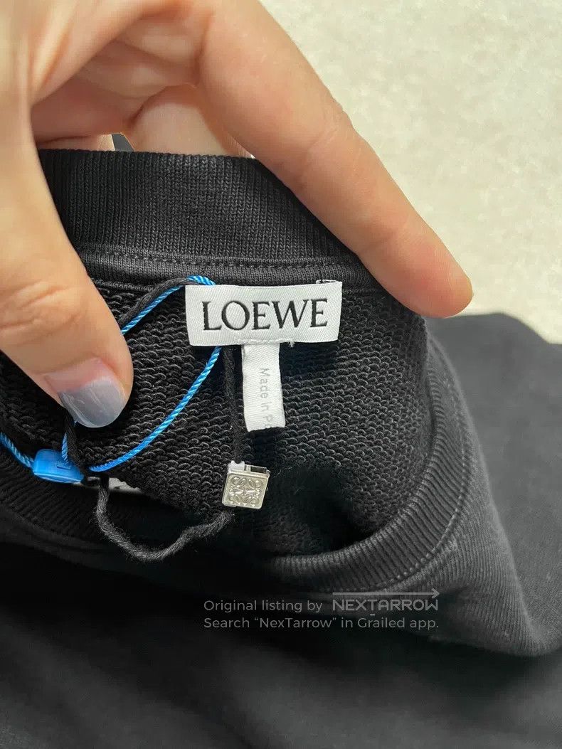 Loewe Loewe Solid color embroidered long sleeve hoodie Size L / US 10 / IT 46 - 2 Thumbnail